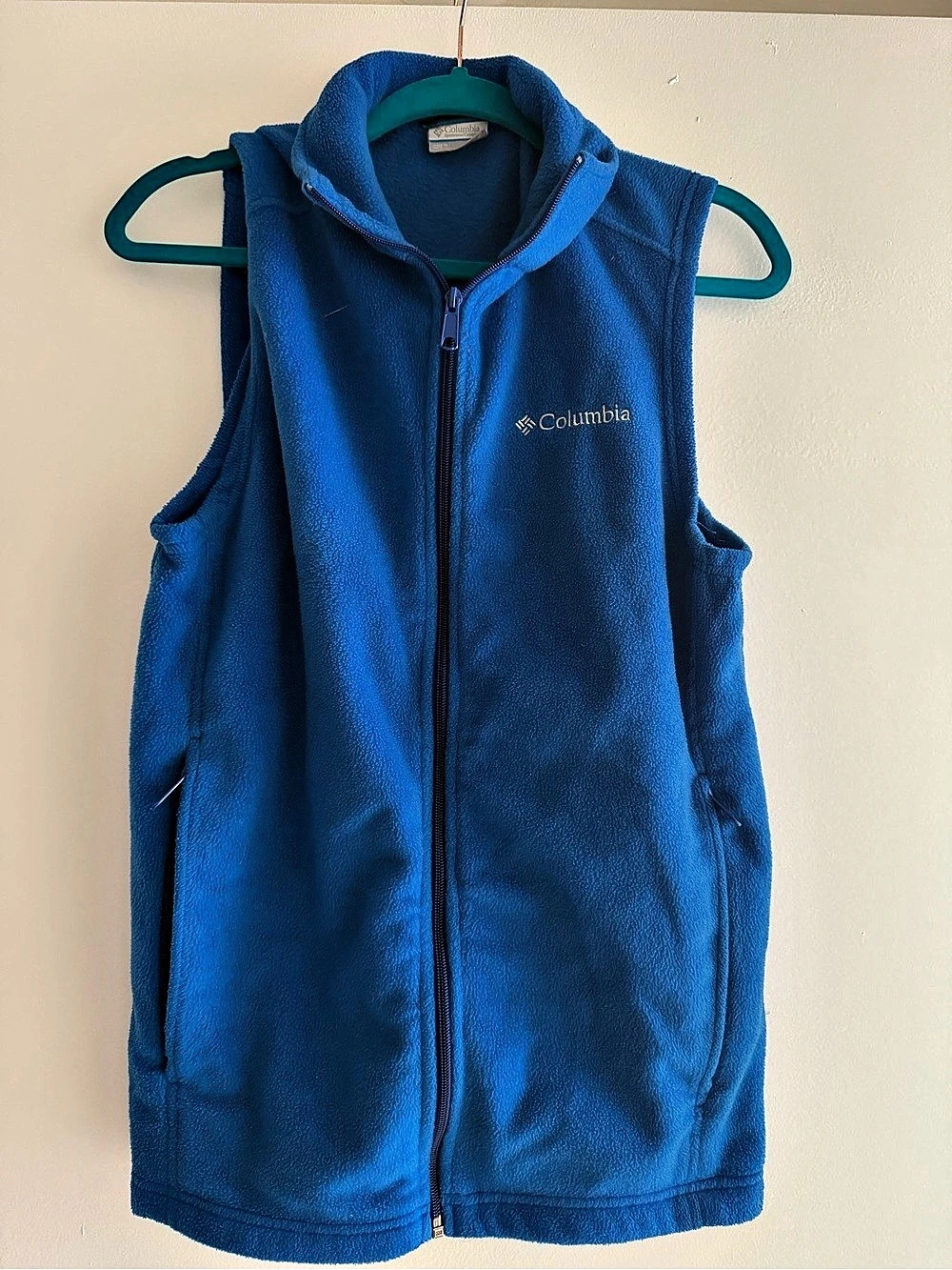 Columbia Women's Benton Springs Full Zip Fleece Vest Blue Medium